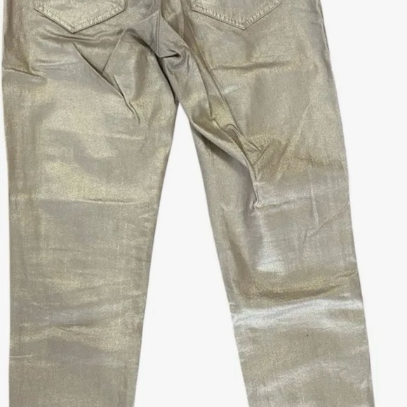 NWOT Lilly Pulitzer Gold Metallic “Worth Skinny” Pants size 6 - Picture 2 of 4
